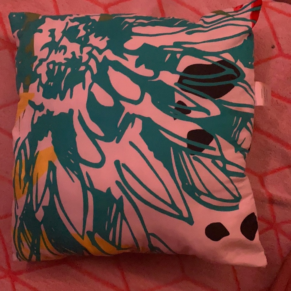 Floral double sided accent pillow